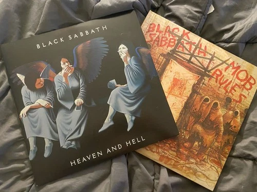 Lot of Dio Era Black Sabbath Vinyl LP Records HEAVEN AND HELL & MOB RULES