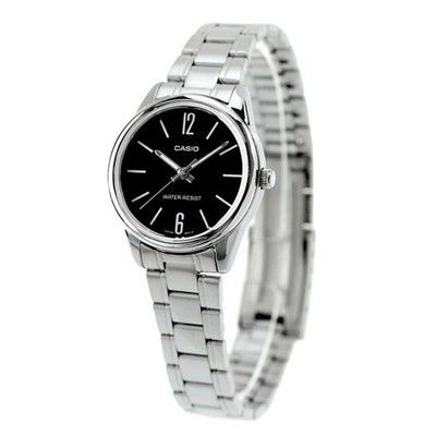 Casio Classic LTP-V005D-1BDF Analog Black Dial Silver Steel Damen R80111120