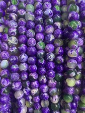 480 Pcs Rare Tibetan Purple Natural Agate Dzi 8mm Round Beads   