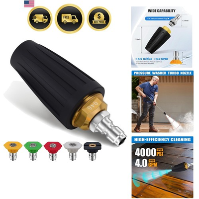 #ad #ad Pressure Washer Nozzle Power Tips 4000 PSI Rotating Cleaning Spray 5 Tips $24.37