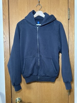 YZY Gap Collab Full Zip Hoodie Sweatshirt Black Yeezy Size XS Distressed