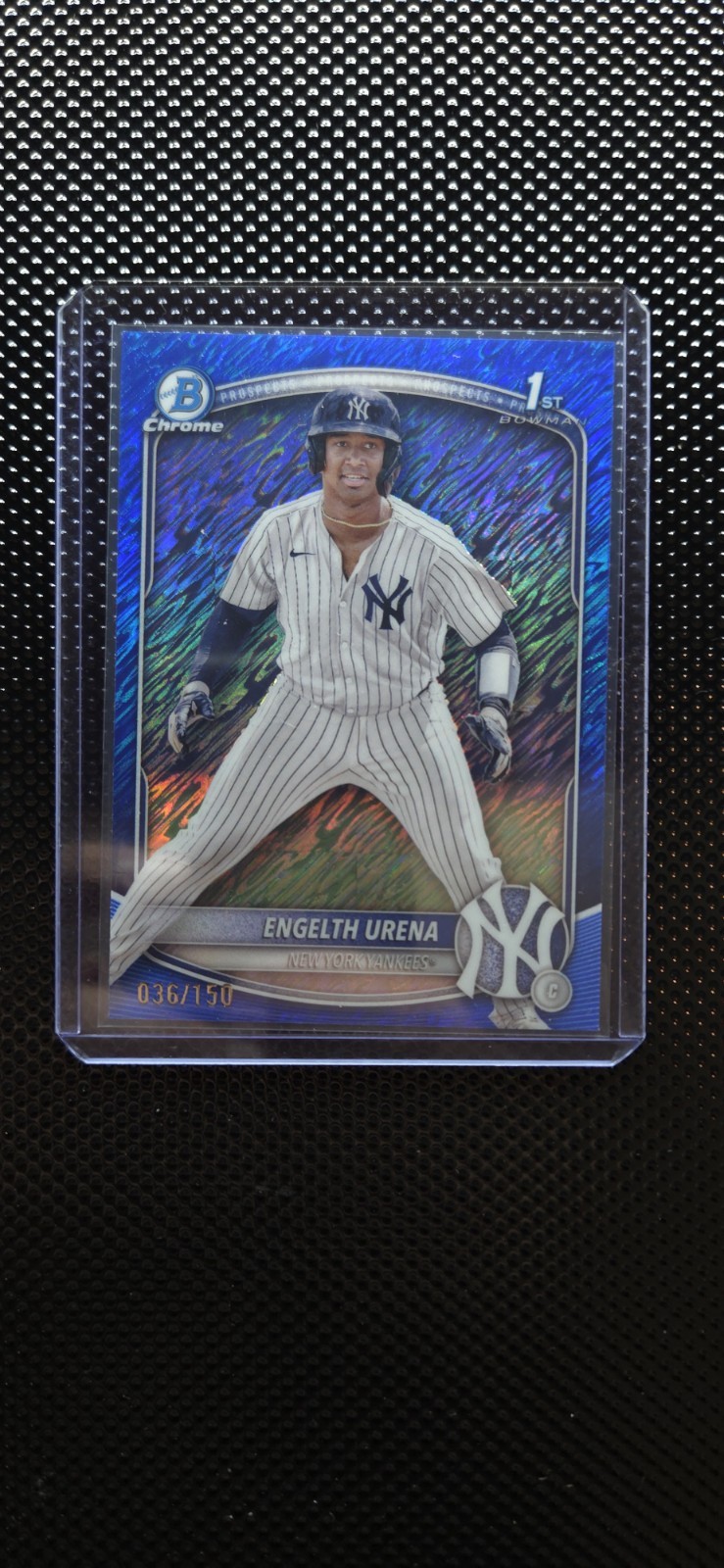 2025 Bowman - Chrome Prospects Engelth Urena #BCP-16 Blue Shimmer  /150 (RC)