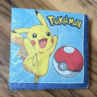 DesignWare Pokémon Pikachu 2-Ply Beverage Napkins 16 Pack Blue Yellow 501859