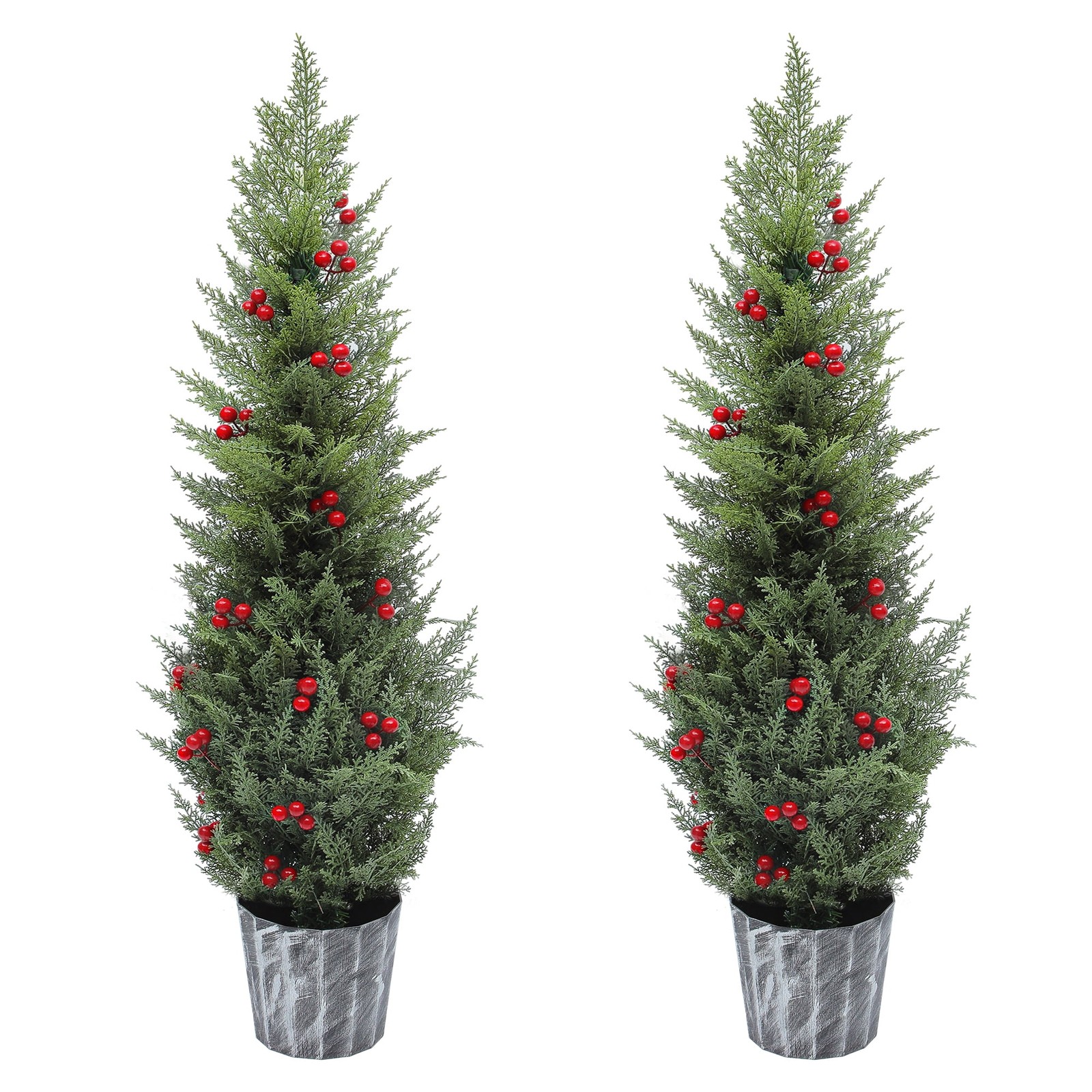 Uforic 4FT Artificial Topiary Tree ,Outdoor UV Resistant Artificial 