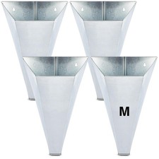 Mumufy 4 Pcs Medium Chicken Cone Galvanized Steel Poultry Restraining Cones