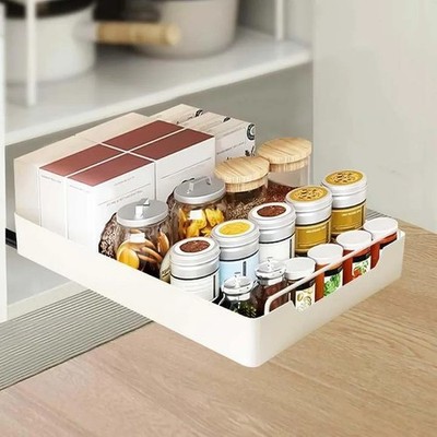 Tefola Ausziehbarer Schrank Schubladen Organizer 25 cm / 30 cm Küchenregal Weiß