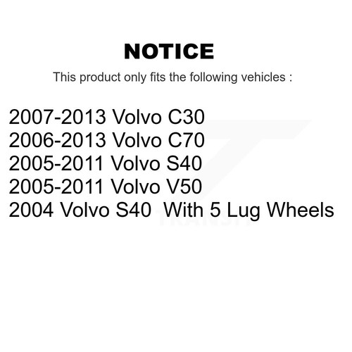 Rear Disc Brake Rotors And Ceramic Pads Kit For Volvo S40 C30 V50 C70 K8T-101982 - Picture 2 of 11