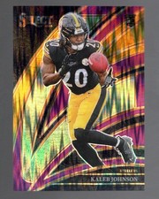 2025 Panini Select Purple Shock Prizm Club Level Kaleb Johnson #252 (RC) 256/699