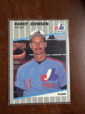 1989 Fleer Randy Johnson RC #381 Marlboro Error Montreal Expos