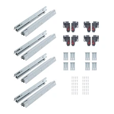 18 Inch Undermount Soft Close Drawer Slides Full Extension 100LB Capacity