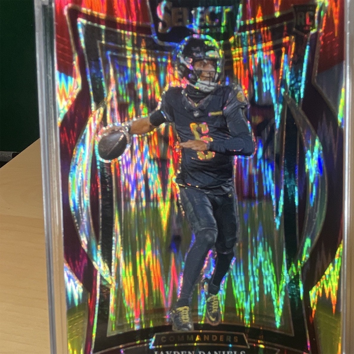 Jayden Daniels Panini Select #26 Red & Yellow Shock