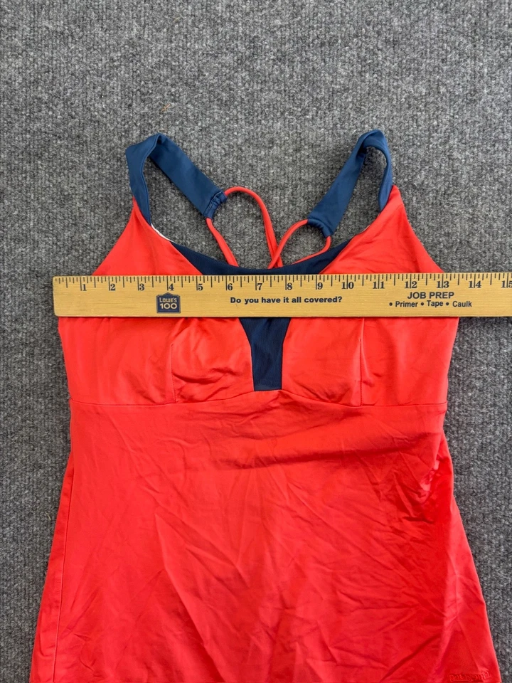 Camiseta de baño Patagonia para mujer S naranja azul Tankini traje de baño sin mangas espalda deportiva Foto 3 de 4