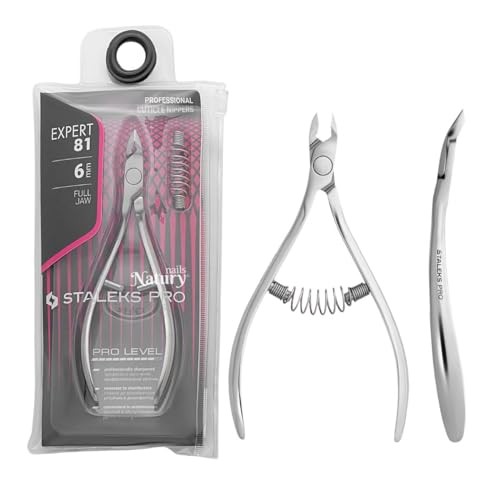 STALEKS PRO Pinza professionale per cuticole 6 mm. Acciaio inossidabile. (z9r)