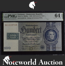 Germany Democratic Republic 100 Deutsche Mark 1948 P 7a UNC PMG 64 EPQ