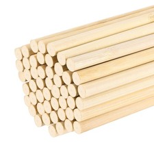 Wooden Dowel Rods, 10cm/4" Round Dowel Rod, 9mm/0.35" Stick, 50 Pack
