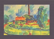 Karl Schmidt-Rottluff - Ziegelei, 1909, 20x30cm, Druck auf Alu-Dibond