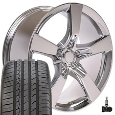 20x9 Chrome 5443 Wheels Tires Tpms Set Fit Camaro - Ss Style Rims