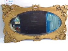 Antique Wall Mirror Louis XV Style gold Gilt Rococo Frame