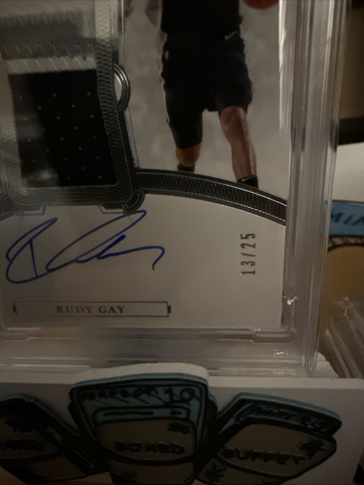 2019 Panini Flawless Game Used Patch Auto PSA 10 Rudy Gay /25 Spurs view 4