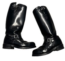 Chippewa Baden Trooper Made In USA 71418 Mens Black Motorcycle Boots 11D