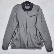 Nike Basketball Track Jacket Mens Large Gray Full Zip Dri-FIT Warm Up 830833-060