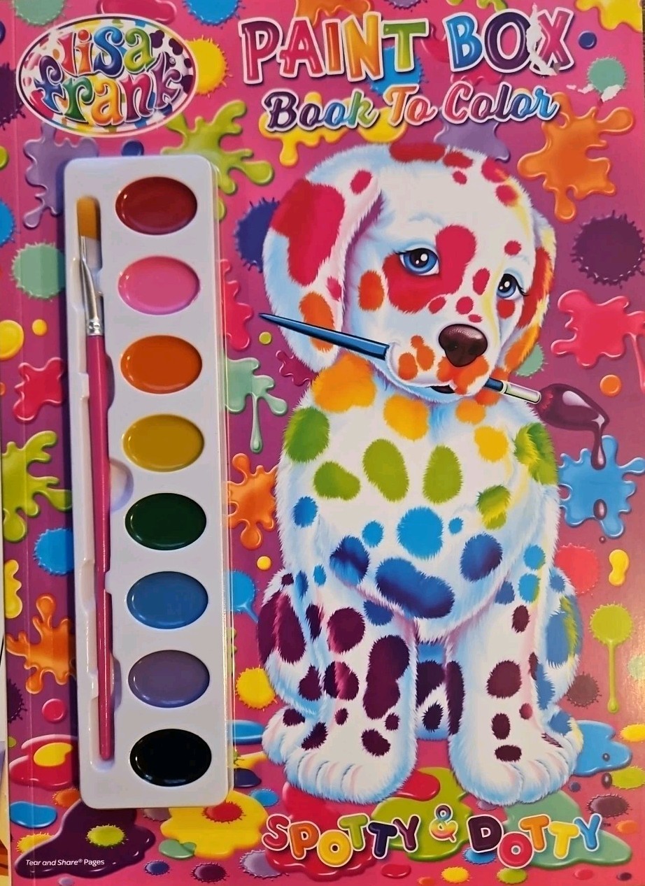 Lisa Frank Coloring & Activity Book, Color & Trace, Paint Box To Color Set Of 3