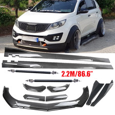 For Kia Sportage Carbon Fiber Front Bumper Lip Spoiler Side Skirt Body Kit For Kia Sportage Carbon Fiber Front Bumper Lip Spoiler Side Skirt Body Kit