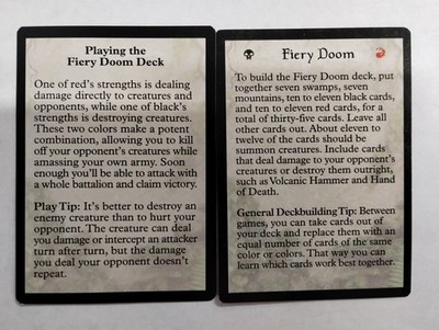 Moderate Play, English MTG  Fiery Doom - Play Tips Card Portal Magic the Gatheri