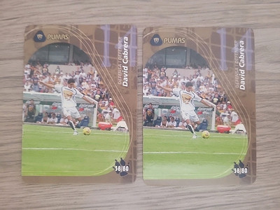 2x 2009-10 Imagics Mexican League Soccer Futbol David Cabrera Pumas UNAM Mexico 