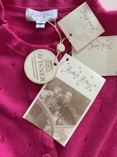 HOT PINK GIRL 4 YEAR CARDIGAN RACHEL RILEY DESIGNED IN LONDOM COTTON BLEND NWT - Picture 3 of 6