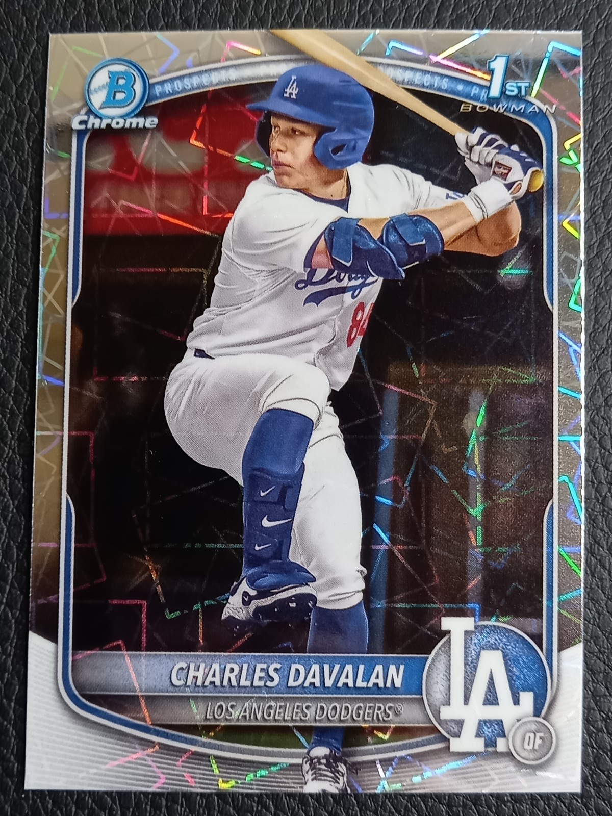 2025 BOWMAN CHROME DRAFT  CHARLES DAVALAN CHROME 1ST LASER REFRACTOR#BDC-96