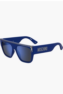 Moschino 56mm Square Sunglasses Blue Brand New Without Tag