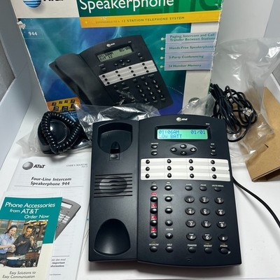 AT&T 944 4-Line Expandable Intercom Phone System - Tested, No AC Adapter