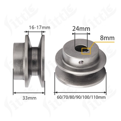 Iron Casting V Groove Drive Pulley For B-Section V Belt Pulleys OD 60mm-110mm - Picture 22 of 25