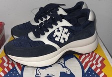 Women  s Tory Burch Kick Trainer Blue White size 5M
