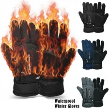 Thermal Winter Gloves Waterproof Ski & Snowboard Gloves with Fleece Lining