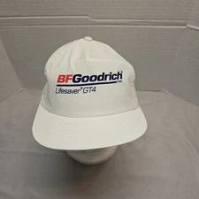 Vintage BF Goodrich Tires Hat Lightweight White Adj Snapback Swingster Brand Nos