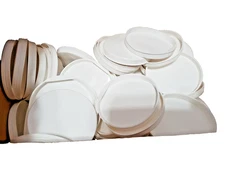 (QTY:9) ULINE MAILING TUBE CAPS 4'' DIAMETER WHITE COLOR S-2362W