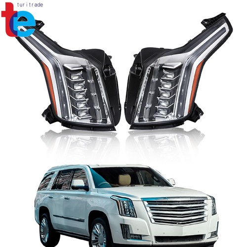 Gostang LED Black Housing Passenger Side Headlight For Cadillac Escalade 2015-2020