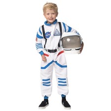 Kids Astronaut Costume for Halloween  Unisex Jumpsuit with Helmet 5-7 yrs