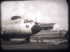 16mm Film Air Force Landing AC 130 Gunship Plane 1960s Faulty Landing Gear
