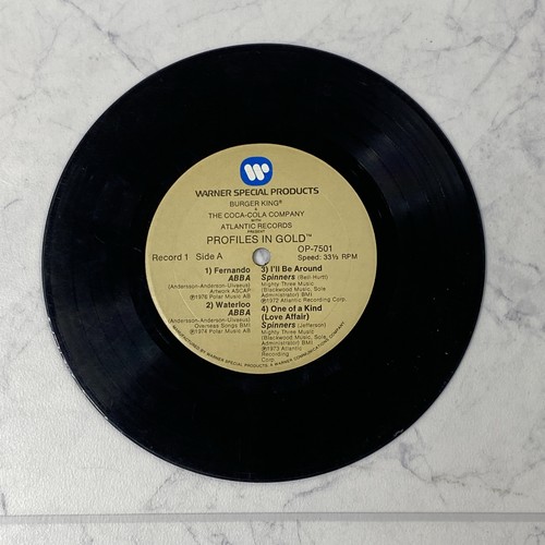 Warner Special Products Burger King Coca-Cola Atlantic 45 RPM Profiles in Gold - Bild 1 von 2