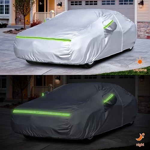 For Kia Forte 2009-2025 Waterproof Car Cover 6 Layers All Weather with Zipper Do Foto 4 de 4