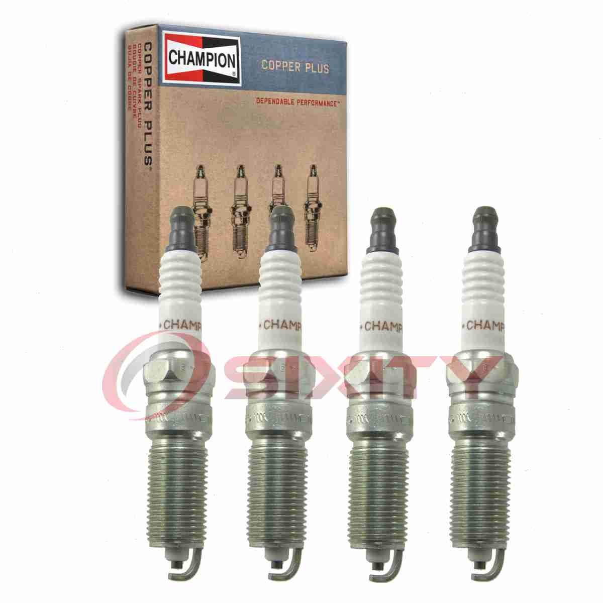 4 pc Champion Copper Plus Spark Plugs for 2003-2005 Dodge Neon 2.4L L4 lu