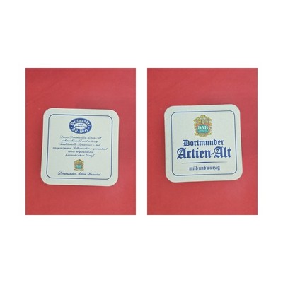 Dortmunder Actien DAB blaue Schrift Brauerei Bierdeckel Bier