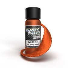 Spaz Stix 00350 - Light Orange Metallic Airbrush Ready Paint, 2oz Bottle