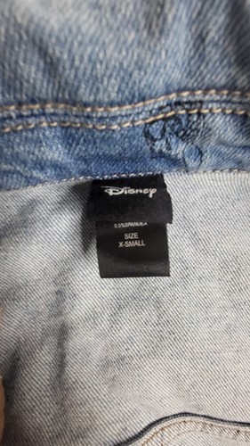Disney X Hot Topic Lilo & Stitch Womens XS Jean Denim Jacket Print Stitch Face - Picture 3 of 7