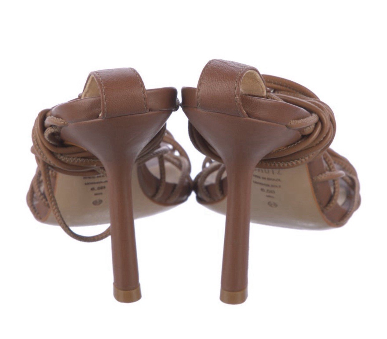 Schutz Authentic Solid Brown Gladiator High Heel … - image 4