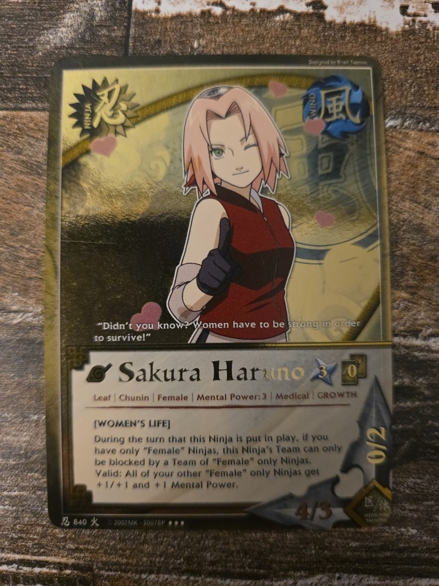 Sakura Haruno N840 Women's Life Super Rare Gold Foil Naruto CCG