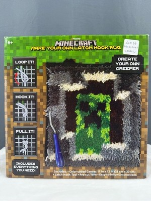 Minecraft Make Your Own Latch Hook Rug - Green Creeper